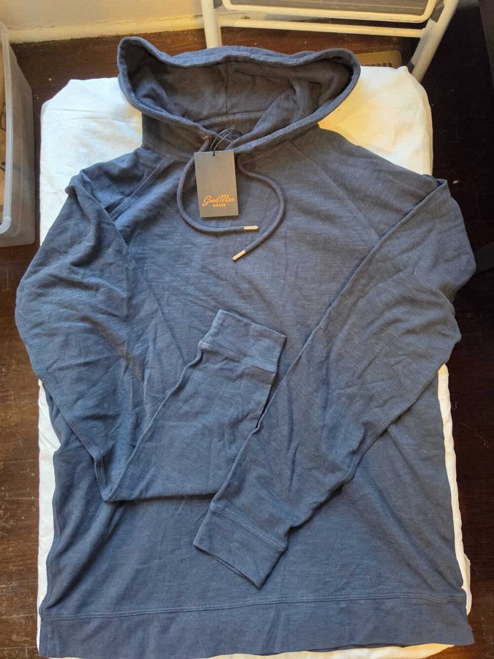 Good Man Brand Men’s Pullover Hoodie Medium Blue Casual Cotton NWT $128